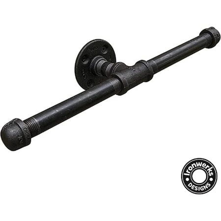 Ironwerks Designs Matte Black Iron Toilet Paper Holder IWD-TPHolder